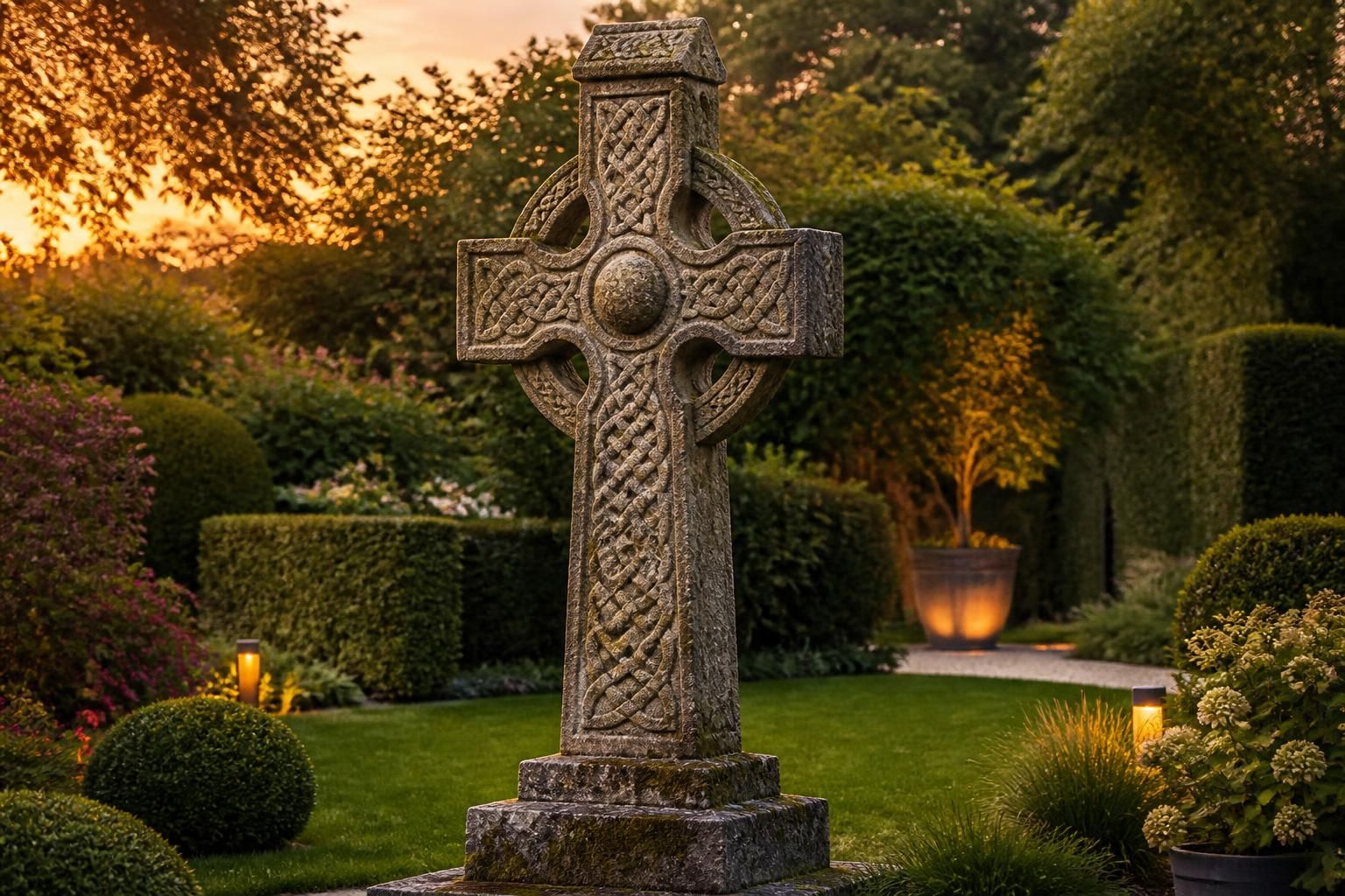 découvrez la croix celtique, un symbole ancien riche en histoire, parfait pour apporter une touche unique et tendance à la décoration de votre jardin.
