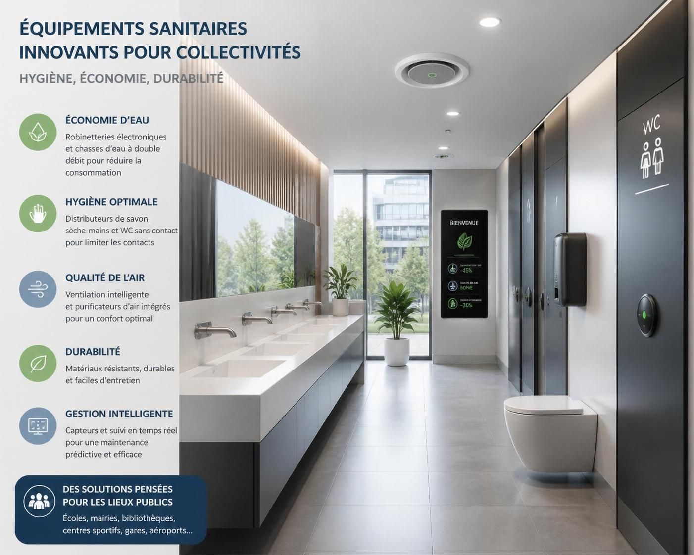 découvrez comment delabie innove pour offrir des équipements sanitaires performants, durables et adaptés aux besoins des collectivités.