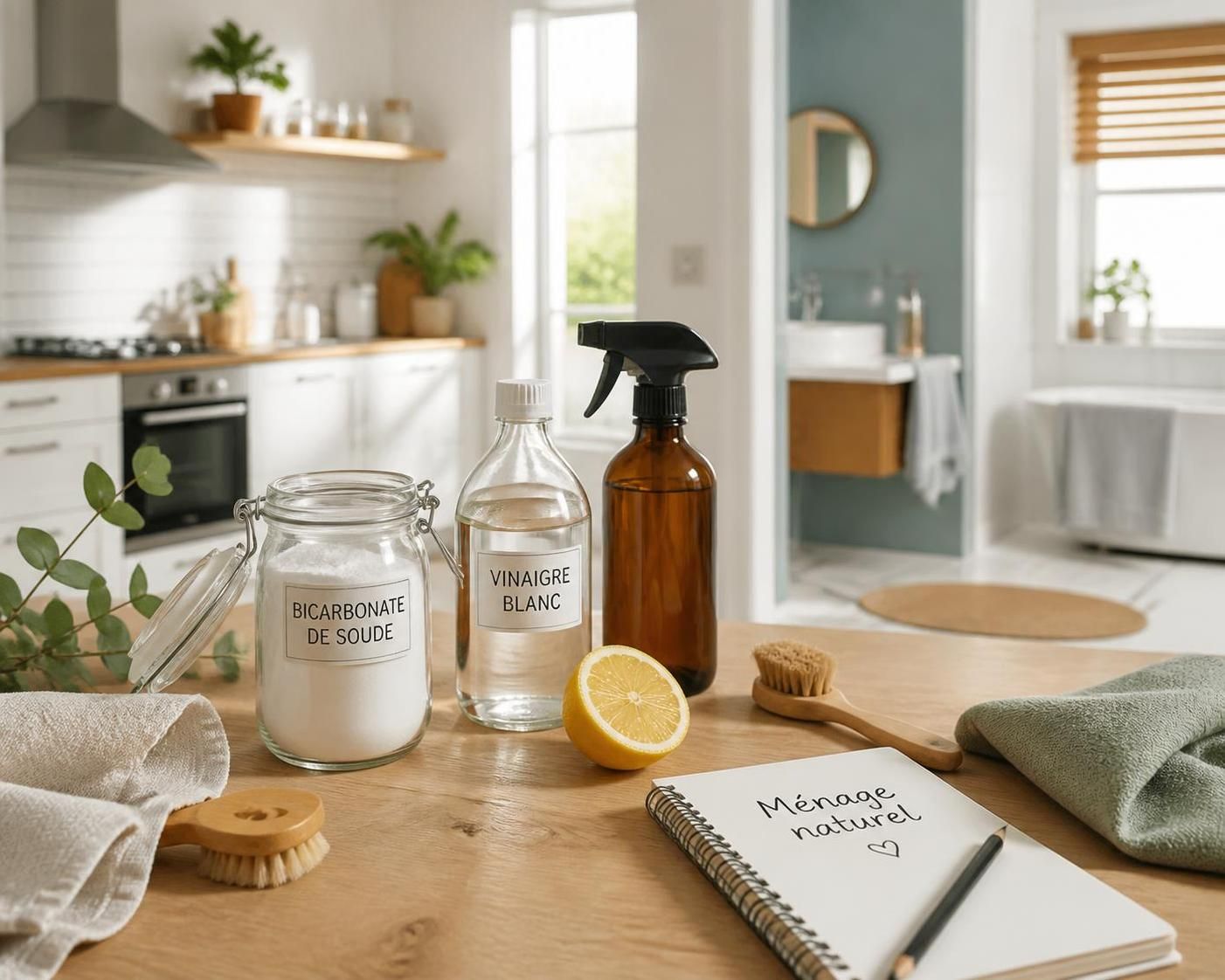 découvrez comment le bicarbonate de soude et le vinaigre blanc forment une alliance naturelle et efficace pour nettoyer votre maison sans produits chimiques.